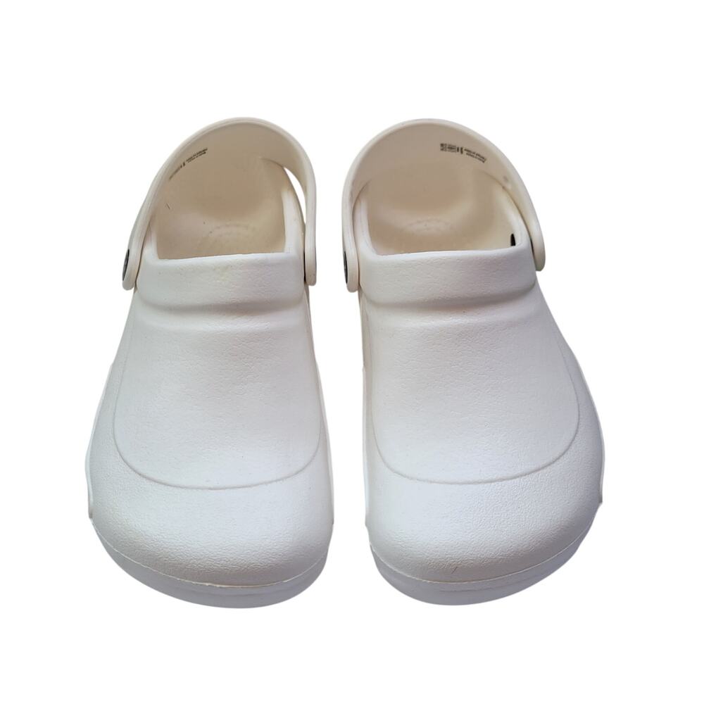 Crocs At Work Classic White Clog Shoes Size W=6/M=4  63029-2952
